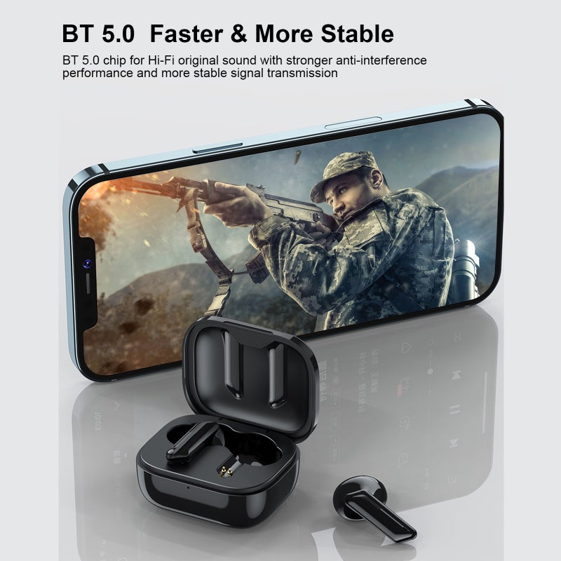 أوي سماعات أذن رياضية لاسلكية AWEI T36، سماعات بلوتوث داخل الأذن، صوت ستيريو محيطي، مقاومة للماء بمعيار IPX4، تحكم باللمس، عمر بطارية طويل - Image 5